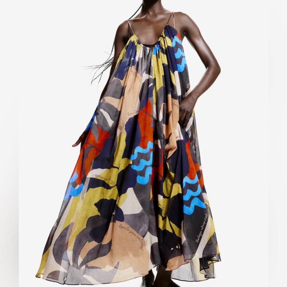 HM A-LINE MAXI DRESS - Picture 1 of 7